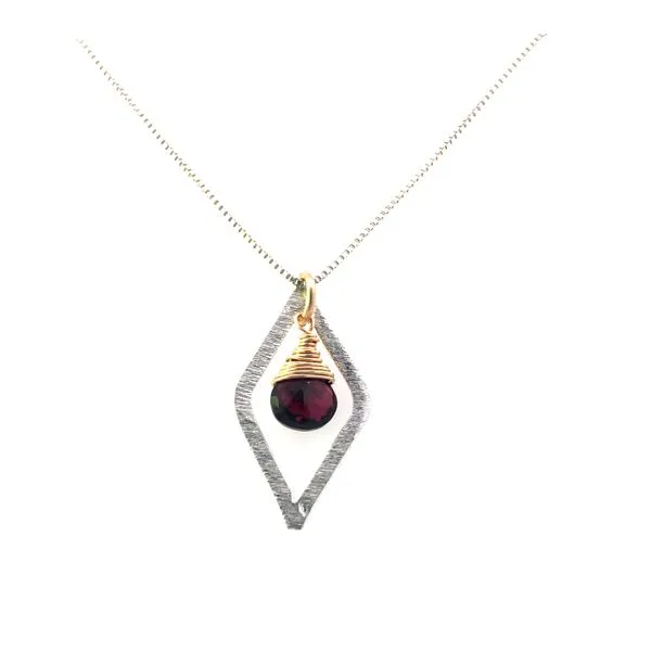 S.S./GF Garnet Briolette Necklace Erica DelGardo Jewelry Designs Houston, TX