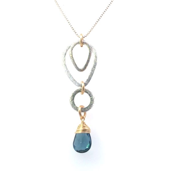 S.S./GF London Blue Topaz Briolette Necklace Erica DelGardo Jewelry Designs Houston, TX