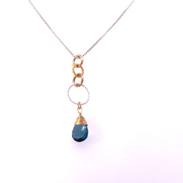 S.S./GF/GP London Blue Topaz Briolette Necklace Erica DelGardo Jewelry Designs Houston, TX