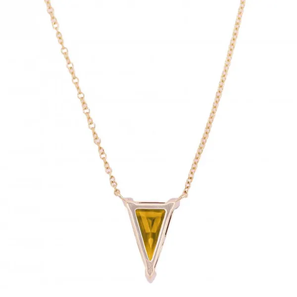 14KY Triangle Citrine Necklace 16
