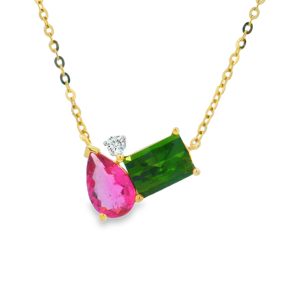 Colored Stone Necklace Erica DelGardo Jewelry Designs Houston, TX