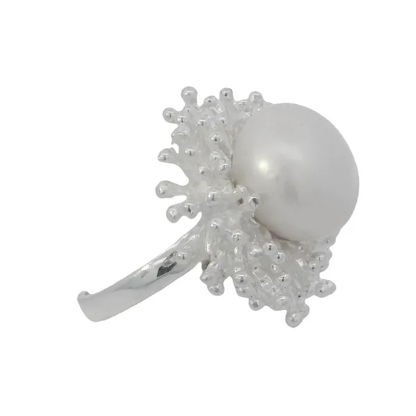 Sterling Silver Sea Anemone Pearl Ring Image 2 Erica DelGardo Jewelry Designs Houston, TX