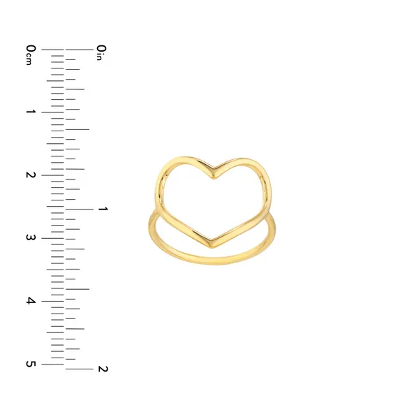 14KY Open Heart Ring Image 4 Erica DelGardo Jewelry Designs Houston, TX