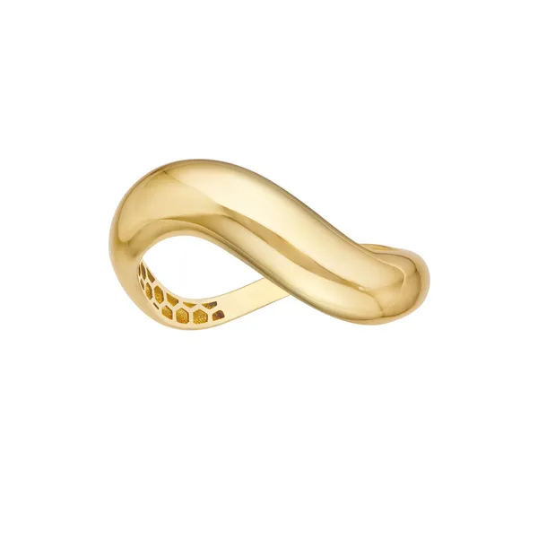 14KY Swirl Band Ring Erica DelGardo Jewelry Designs Houston, TX