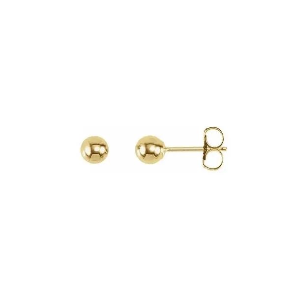 14KY 4mm Ball Studs Erica DelGardo Jewelry Designs Houston, TX