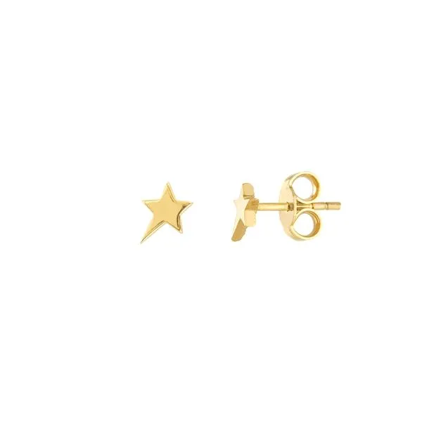 14KY Star Single Earring Erica DelGardo Jewelry Designs Houston, TX