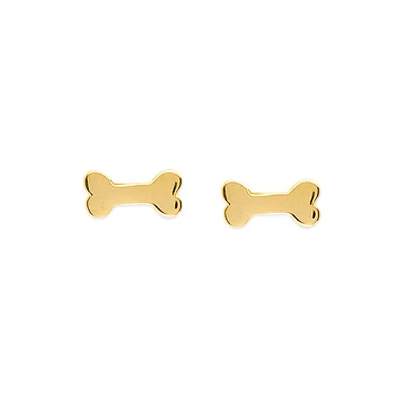 14KY Dog Bone Single Earring Erica DelGardo Jewelry Designs Houston, TX