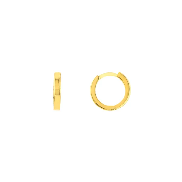 14KY 10.7mm Square Tube Huggies Erica DelGardo Jewelry Designs Houston, TX