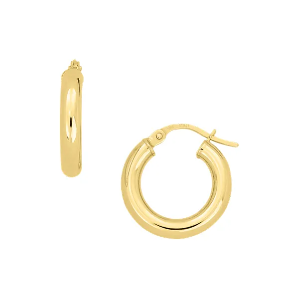 14KY Small 10mm Round Hoops Erica DelGardo Jewelry Designs Houston, TX