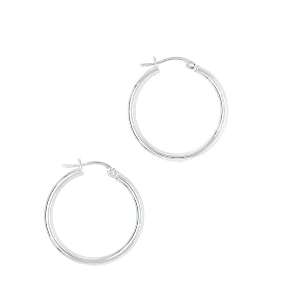 14KW Medium 20mm Round Hoops Erica DelGardo Jewelry Designs Houston, TX