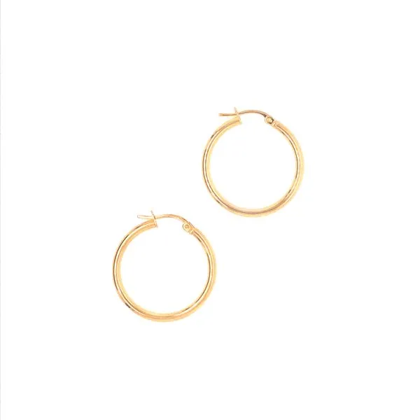 14KY Medium 20mm Round Hoops Erica DelGardo Jewelry Designs Houston, TX