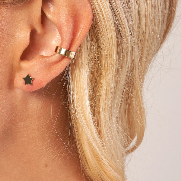 14KY Star Single Stud Earring Image 2 Erica DelGardo Jewelry Designs Houston, TX