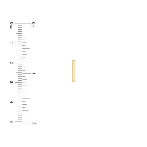 14KY Staple Bar Single Earring Image 4 Erica DelGardo Jewelry Designs Houston, TX