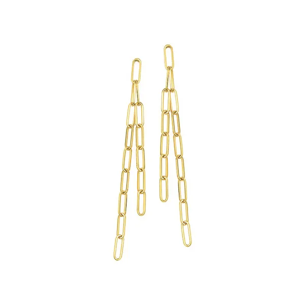 14KY 2.2mm 2-Strand Paperclip Earrings Erica DelGardo Jewelry Designs Houston, TX