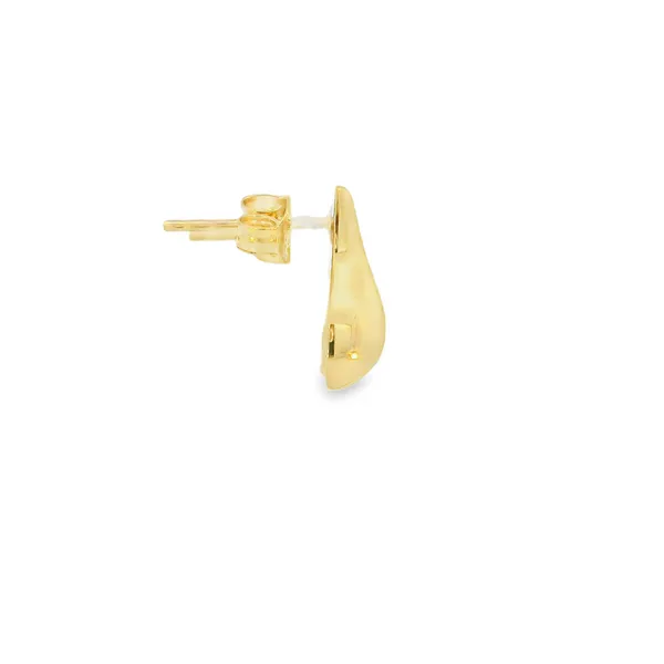 14KY Small Teardrop Stud Earrings Image 2 Erica DelGardo Jewelry Designs Houston, TX