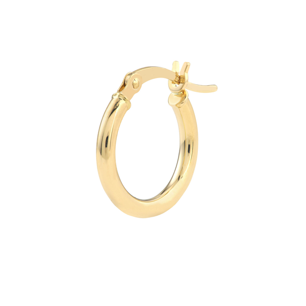 14KY 15mm Round Hoops Image 3 Erica DelGardo Jewelry Designs Houston, TX