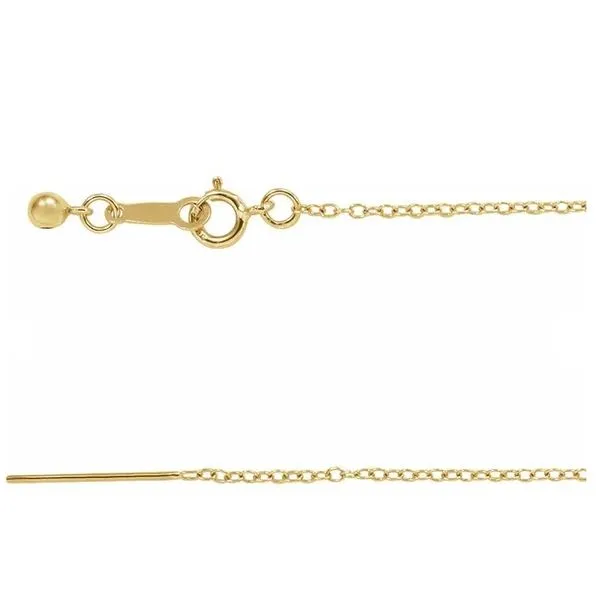 14KY 1.1mm Adjustable Threader Cable Chain Erica DelGardo Jewelry Designs Houston, TX