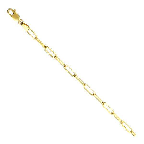 14KY Diamond Cut Paperclip Link Chain 18