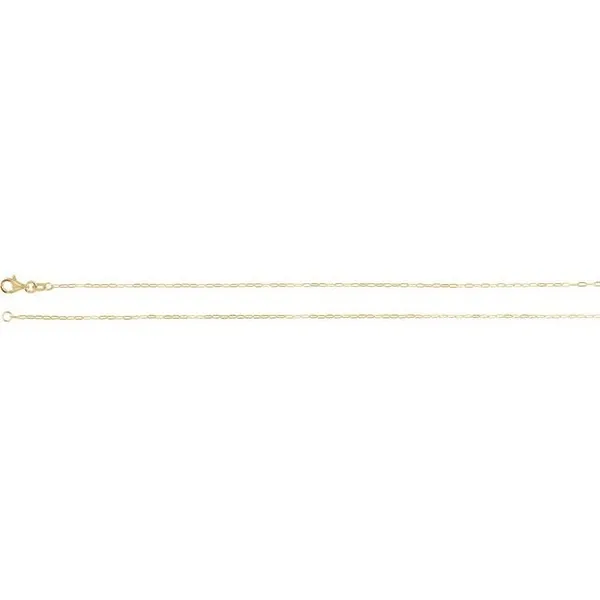 14K Yellow 1.25 mm Paperclip-Style 18