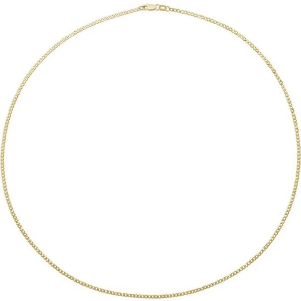 14K Yellow 1.95 mm Curb 18