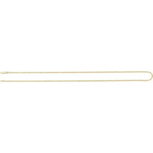 14K Yellow 1.95 mm Curb 18