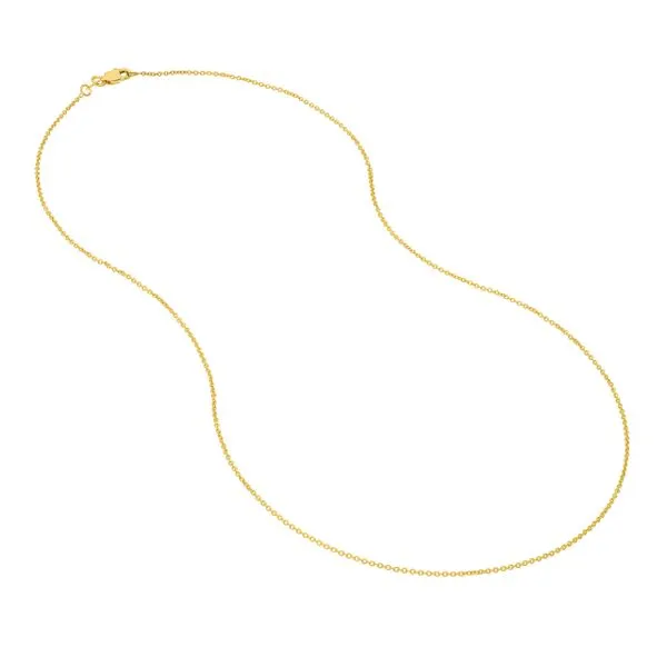 14K Yellow Gold 1.20mm Open Cable Chain 18
