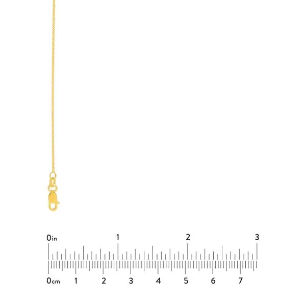 14K Yellow Gold 1.20mm Open Cable Chain 18