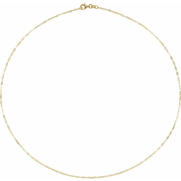 14K Yellow 1.25 mm Paperclip-Style 18