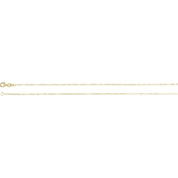 14K Yellow 1.25 mm Paperclip-Style 18