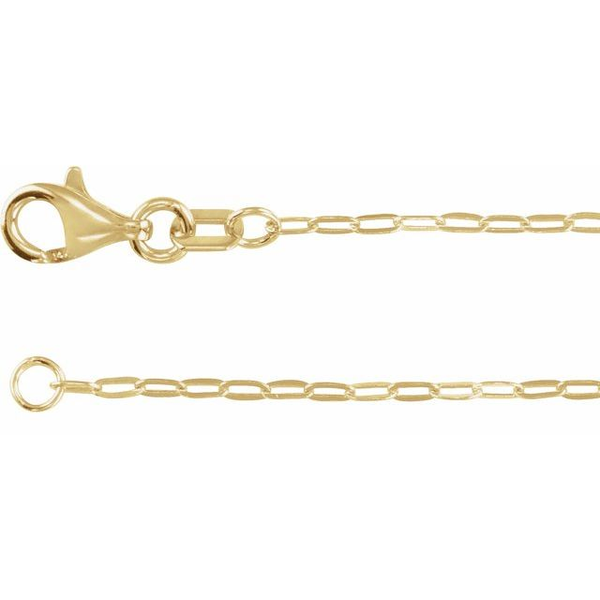 14K Yellow 1.25 mm Paperclip-Style 18