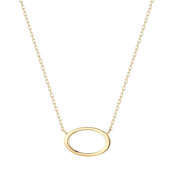 14KY Open Oval Necklace Erica DelGardo Jewelry Designs Houston, TX