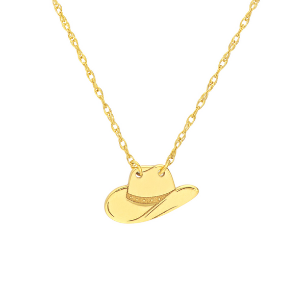 14KY Cowboy Hat Necklace Image 2 Erica DelGardo Jewelry Designs Houston, TX