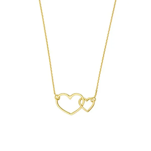 14KY Linked Hearts Necklace Erica DelGardo Jewelry Designs Houston, TX