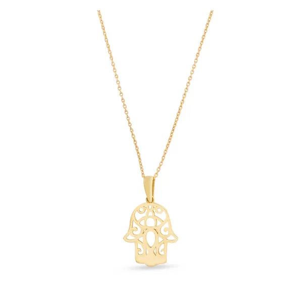 14KY Hamsa Necklace Erica DelGardo Jewelry Designs Houston, TX