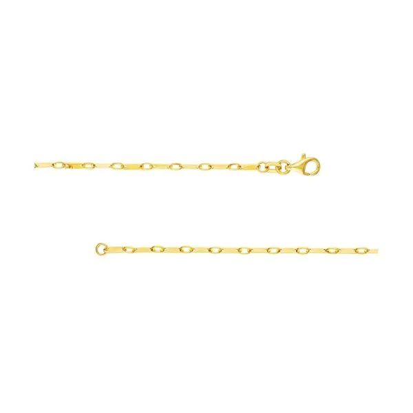 14KY Flat Link Chain Bracelet Erica DelGardo Jewelry Designs Houston, TX