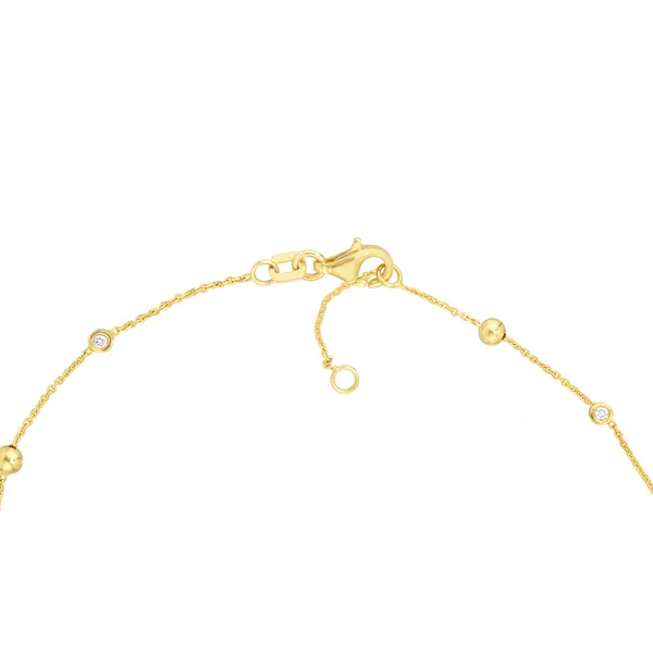 14KY Diamond Bezel & Bead Bracelet Image 3 Erica DelGardo Jewelry Designs Houston, TX