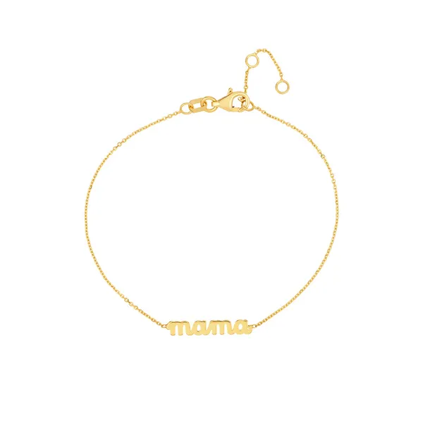 14KY Mama Nameplate Bracelet Erica DelGardo Jewelry Designs Houston, TX