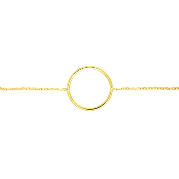 14KY Open Wire Circle Bracelet 7-7.5