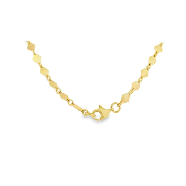 14KY Gold 4mm Flat Diamond Shaped Link Bracelet Image 2 Erica DelGardo Jewelry Designs Houston, TX