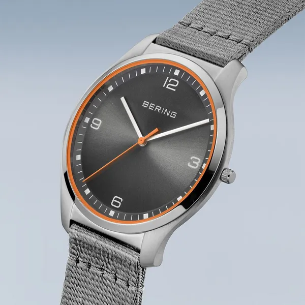 Ultra Slim | Polished Gray | Orange Accents Image 2 Erica DelGardo Jewelry Designs Houston, TX