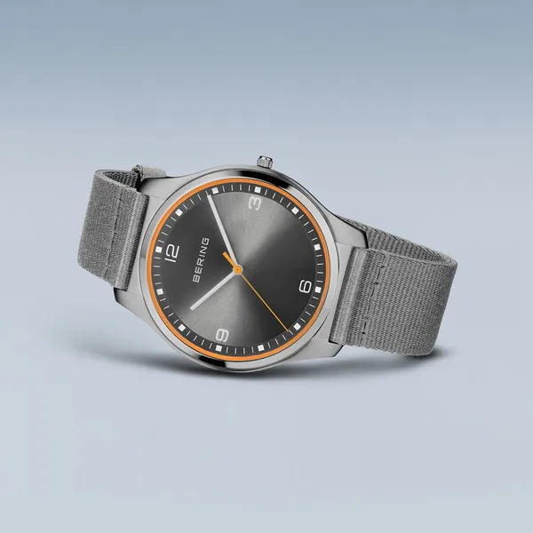 Ultra Slim | Polished Gray | Orange Accents Image 4 Erica DelGardo Jewelry Designs Houston, TX
