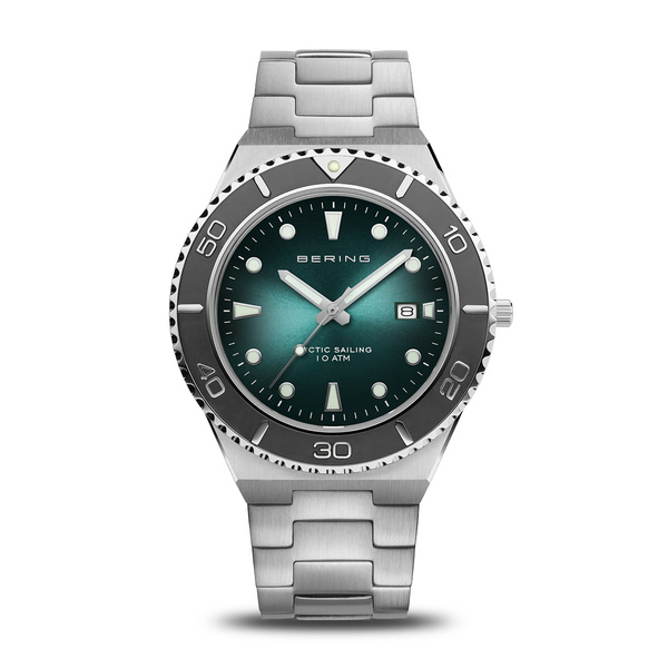 Classic | Polished/Brushed Silver | Green Dial Erica DelGardo Jewelry Designs Houston, TX