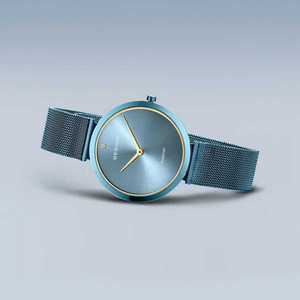 Charity | Polished Blue | Gold Accent Image 2 Erica DelGardo Jewelry Designs Houston, TX