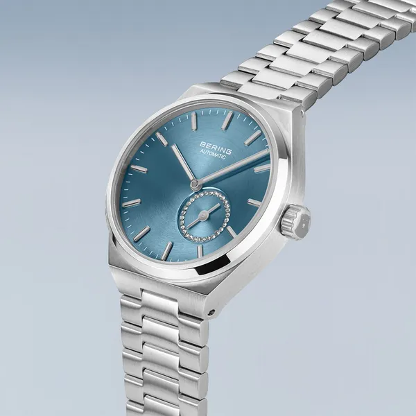 Automatic | Brushed Silver | Blue Dial  | 35mm Image 5 Erica DelGardo Jewelry Designs Houston, TX