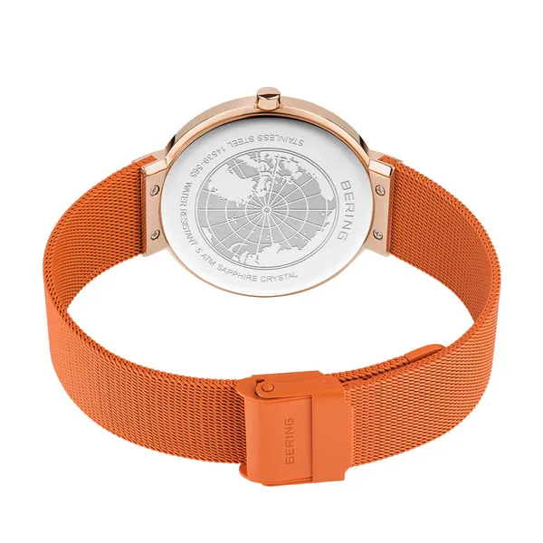 Classic | Polished Rose Gold | Orange Dial | 39mm Image 4 Erica DelGardo Jewelry Designs Houston, TX