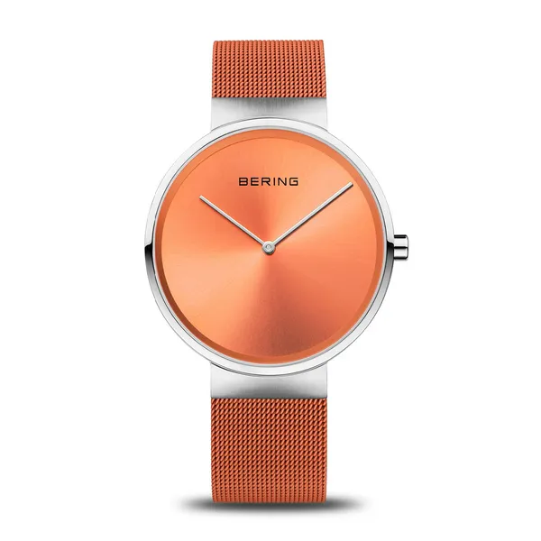 Classic | Polished Silver | Orange Dial | 39mm Erica DelGardo Jewelry Designs Houston, TX