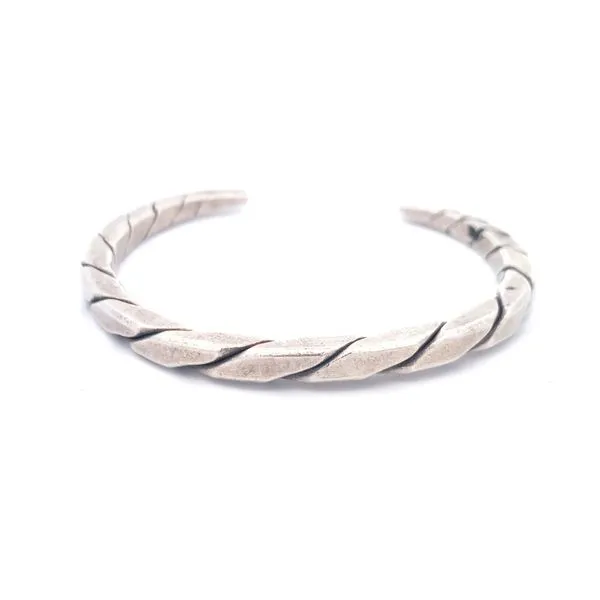 Sterling Silver 5.5mm Flat Twisted Cuff Image 2 Erica DelGardo Jewelry Designs Houston, TX