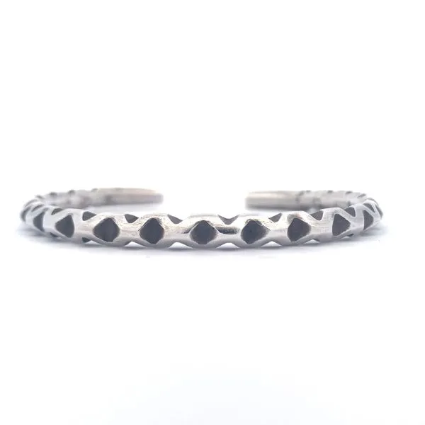Sterling Silver Thin Ridged Cuff Erica DelGardo Jewelry Designs Houston, TX