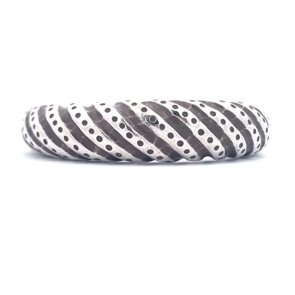 Sterling Silver Twisted & Dotted Crescent Cuff Erica DelGardo Jewelry Designs Houston, TX
