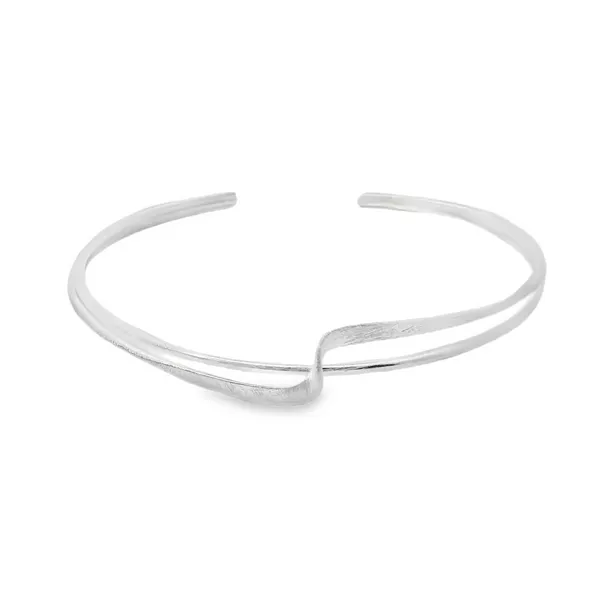 Sterling Silver Curled Flat Wire Cuff Erica DelGardo Jewelry Designs Houston, TX